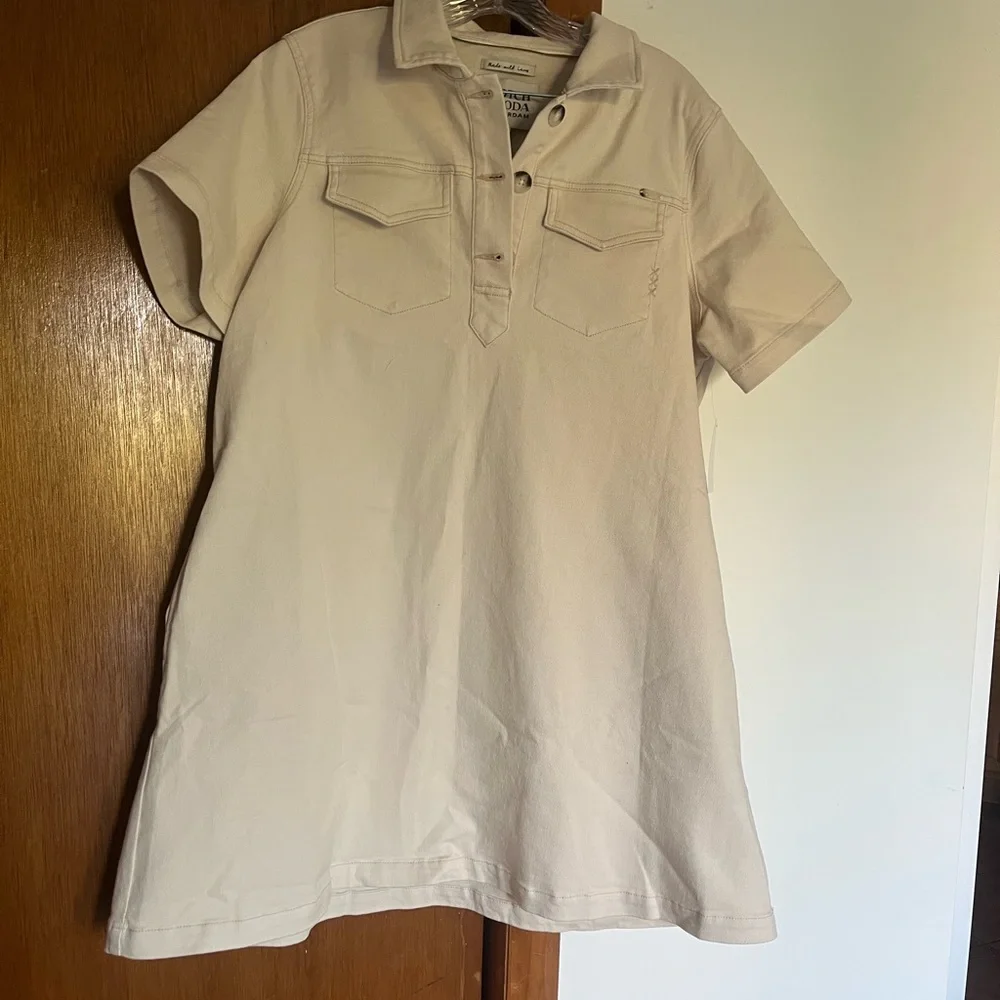 Scotch & Sode cream denim mini dress - Picture 2 of 5